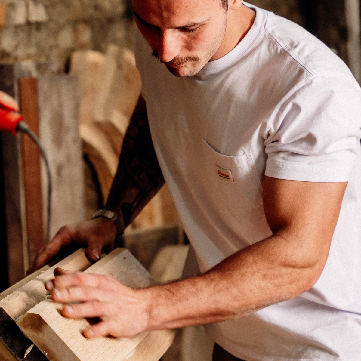 Camiseta Work Pocket White