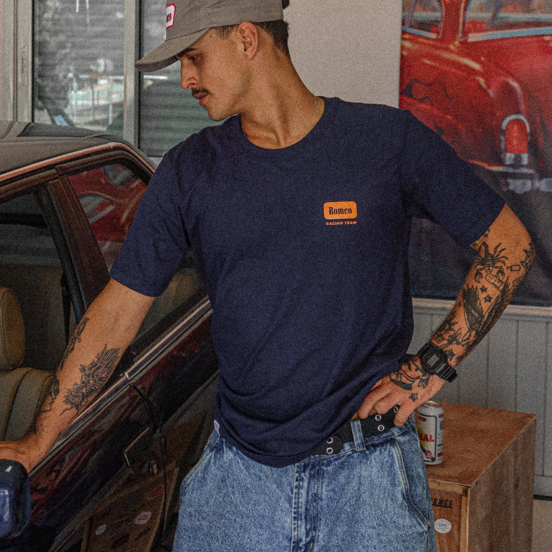 Camiseta Racing Team - Marinho