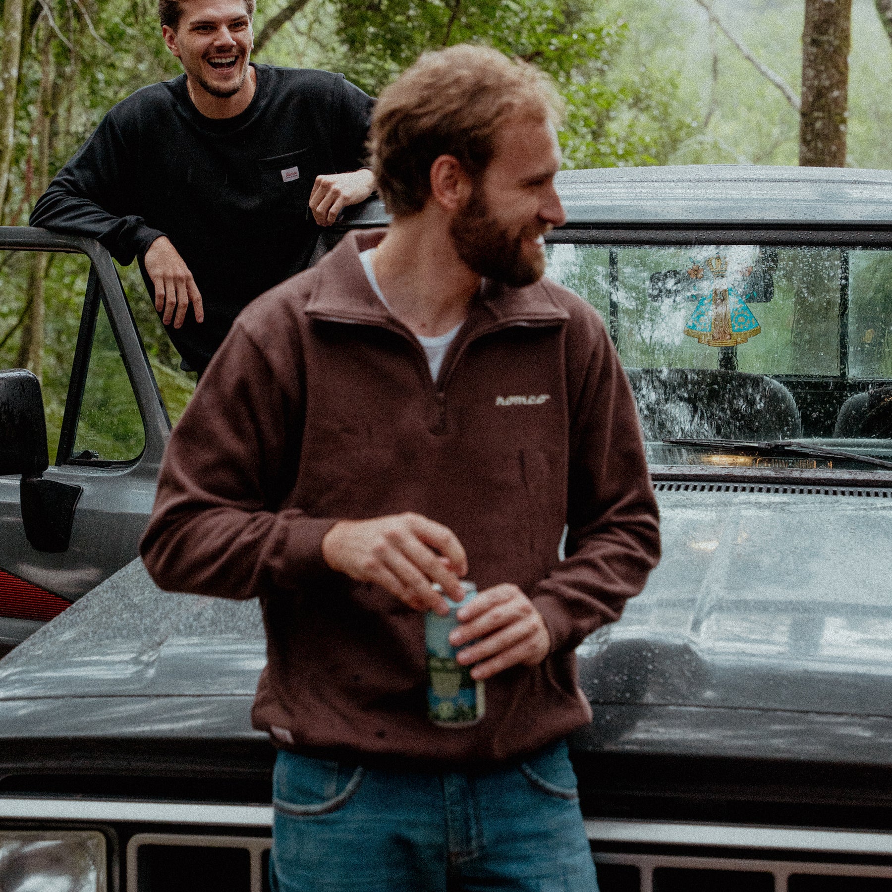 Moletom Half Zip Lumberjack Brown