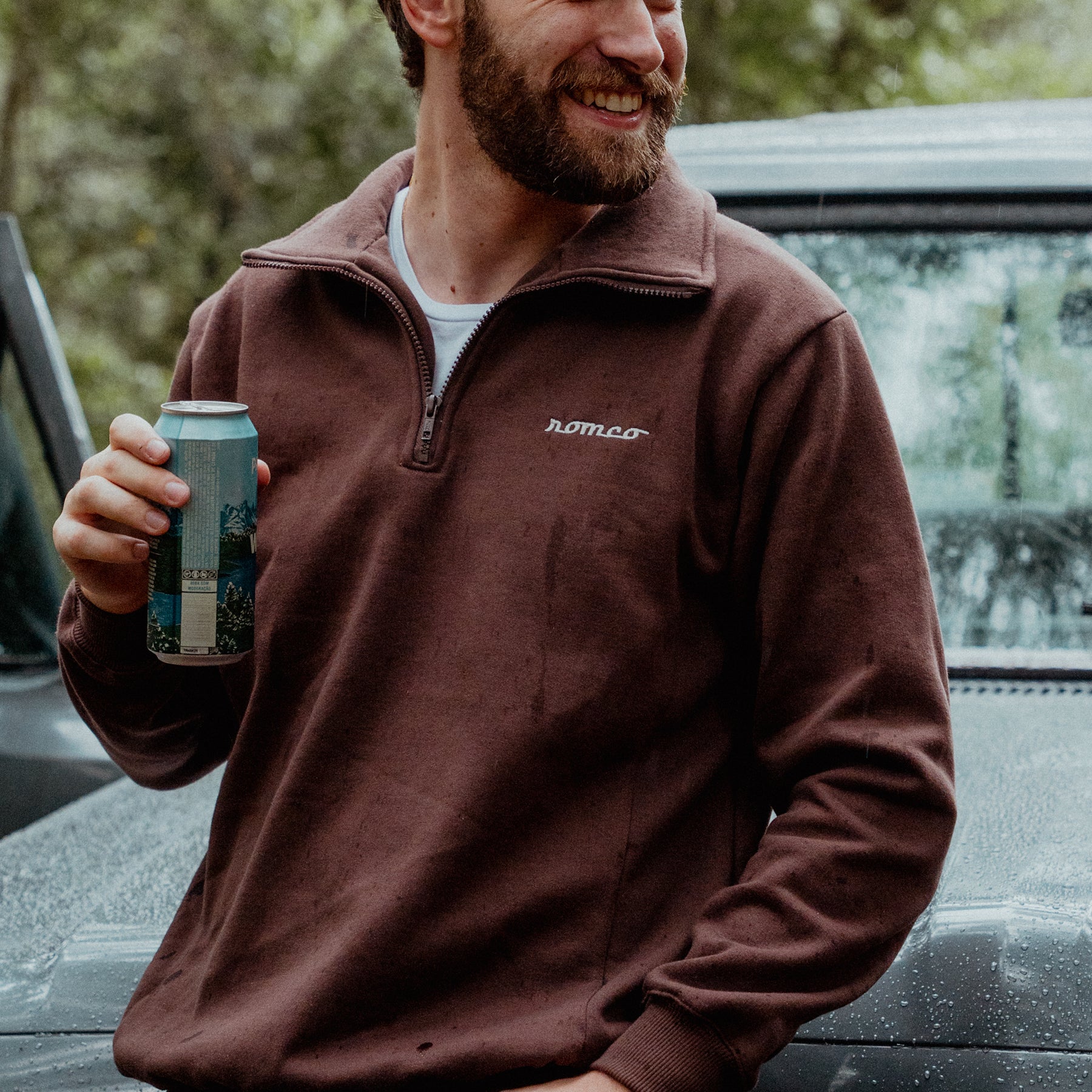 Moletom Half Zip Lumberjack Brown