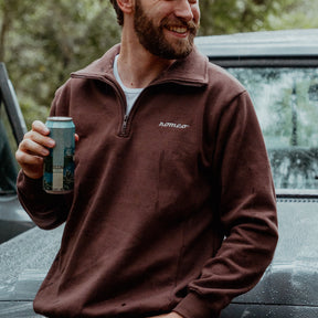 Moletom Half Zip Lumberjack Brown