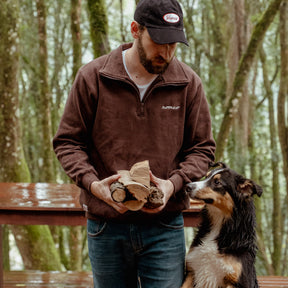 Moletom Half Zip Lumberjack Brown