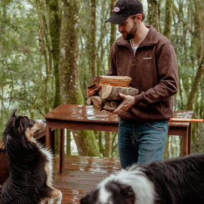 Moletom Half Zip Lumberjack Brown