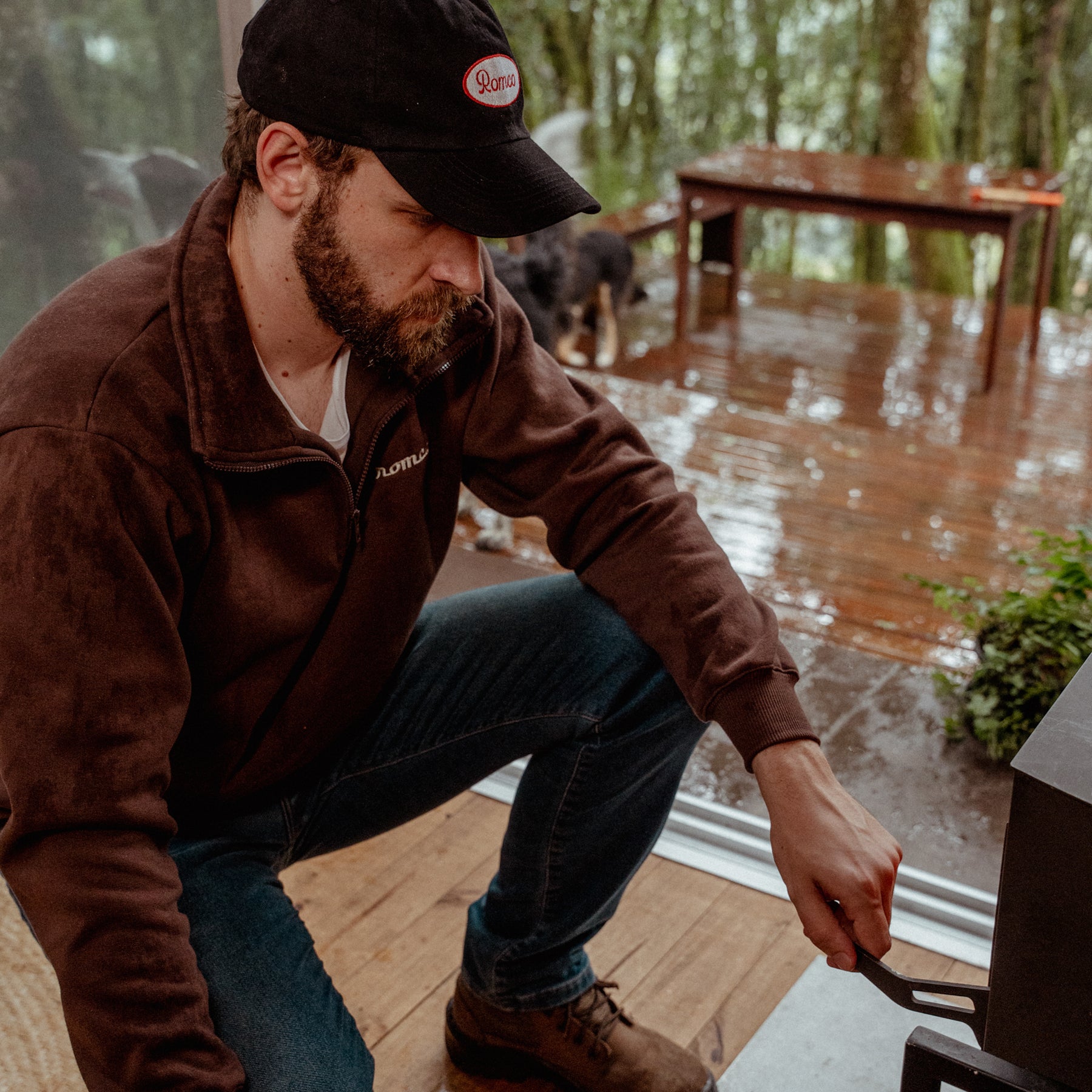 Moletom Half Zip Lumberjack Brown