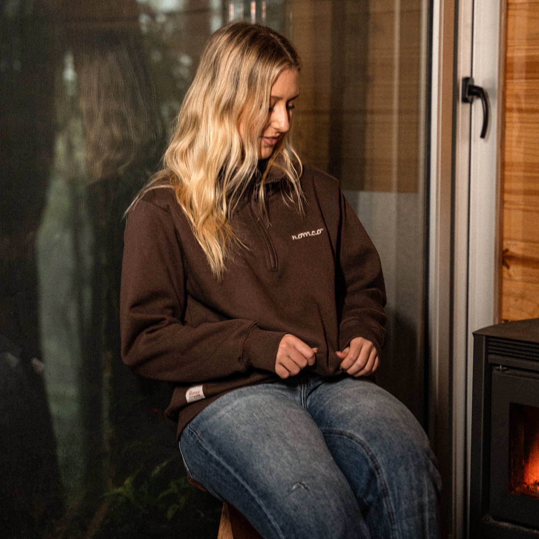 Moletom Half Zip Lumberjack Brown