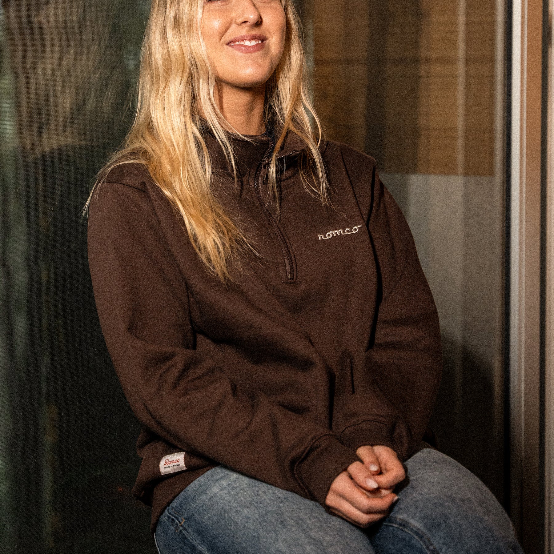 Moletom Half Zip Lumberjack Brown