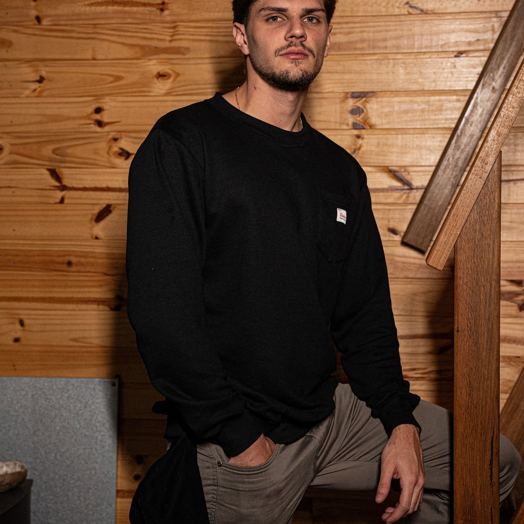 Moletom Careca Work Pocket Black