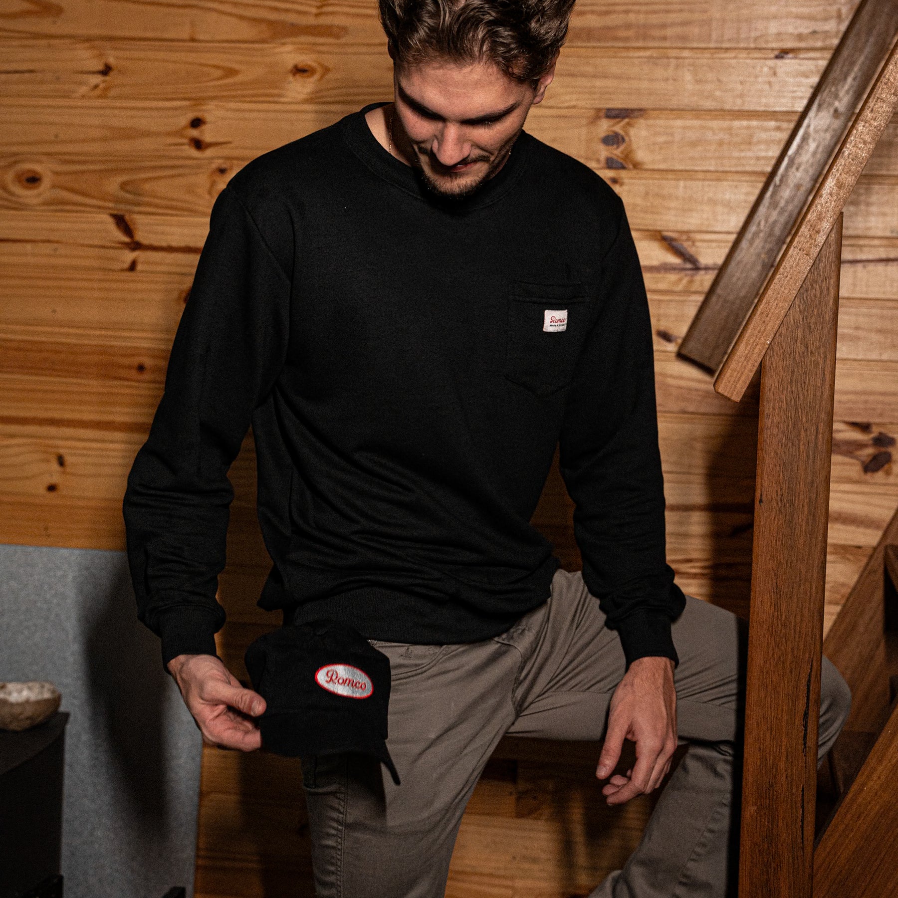 Moletom Careca Work Pocket Black